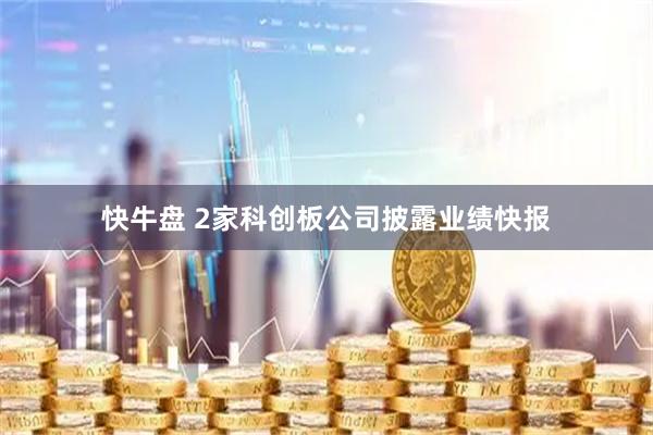 快牛盘 2家科创板公司披露业绩快报